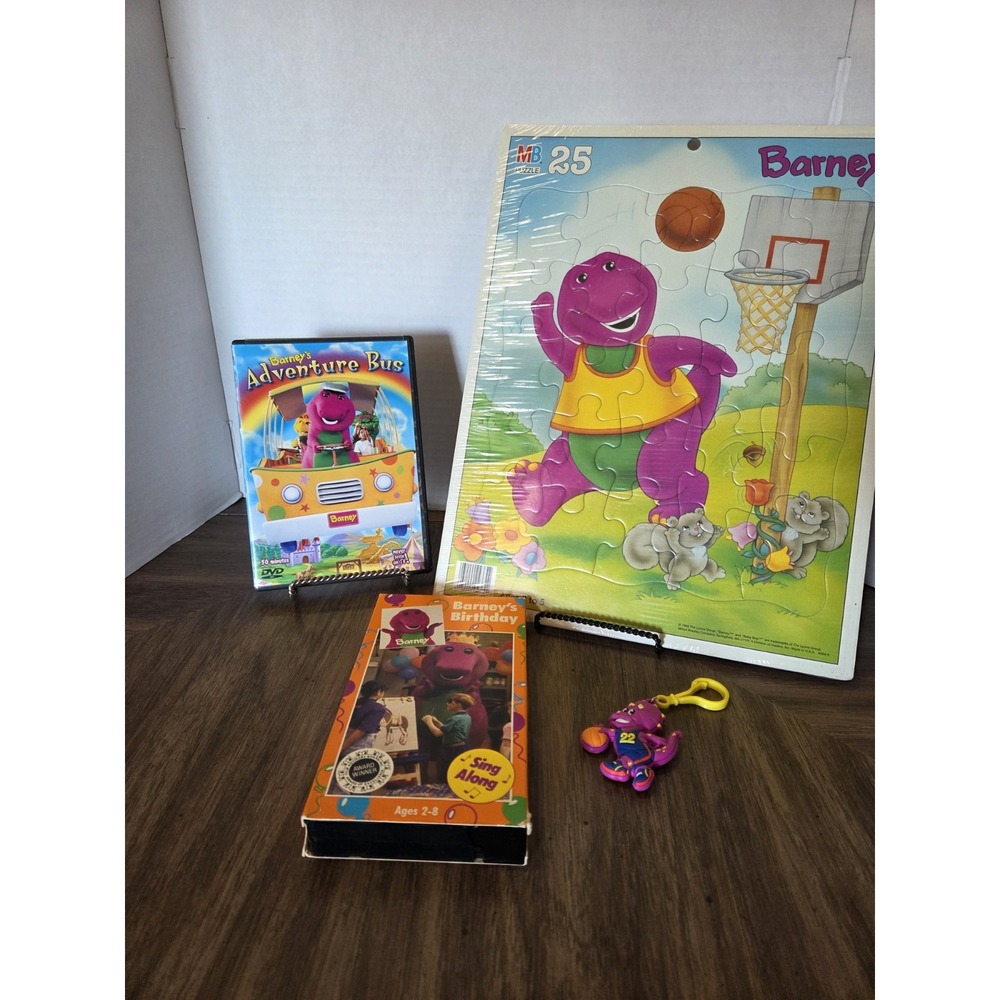 Barney Vintage 25-Piece Cardboard Jigsaw Puzzle, sealed dvd, vintage vhs, OOP